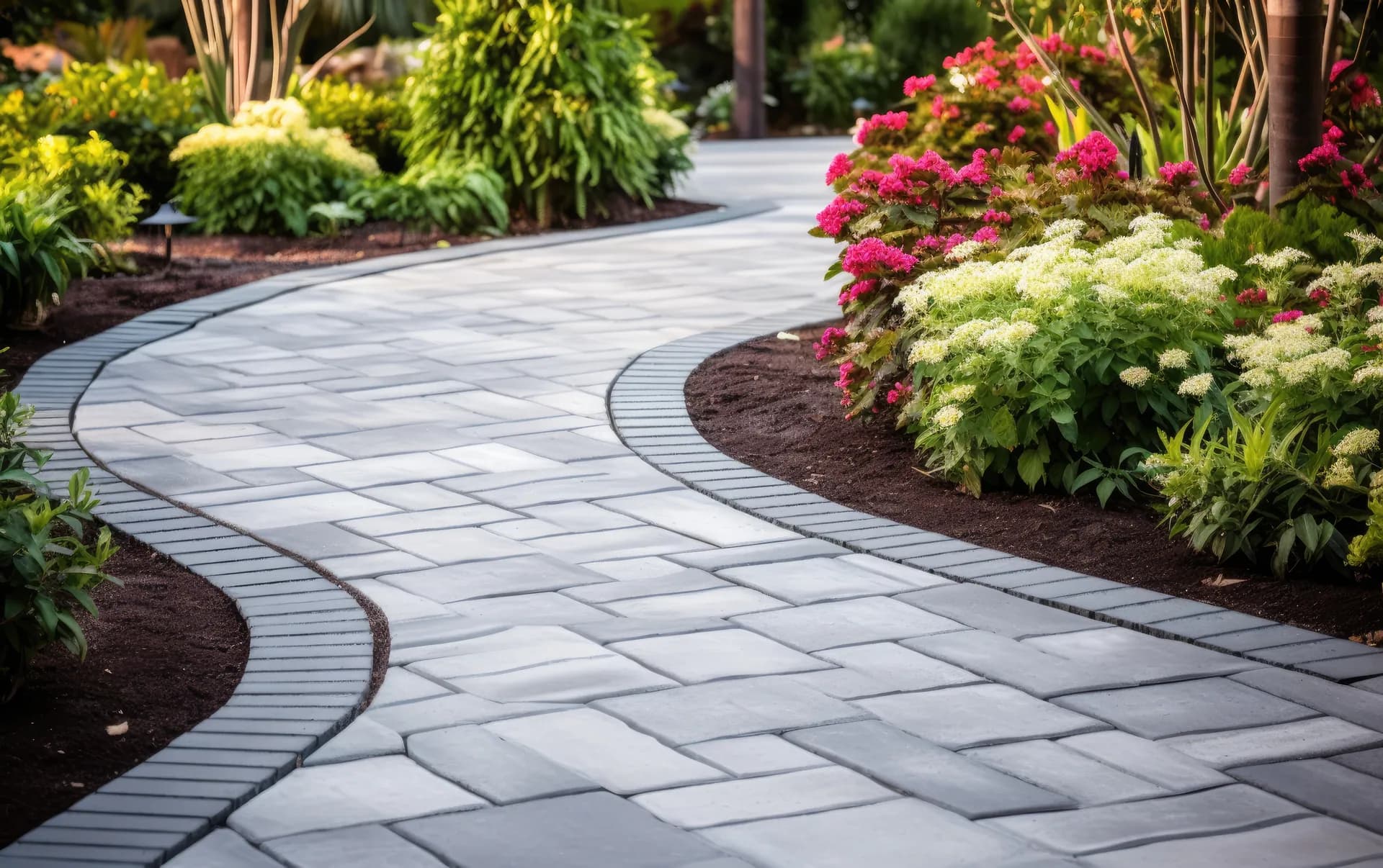 Paver garden walkway in Venice FL